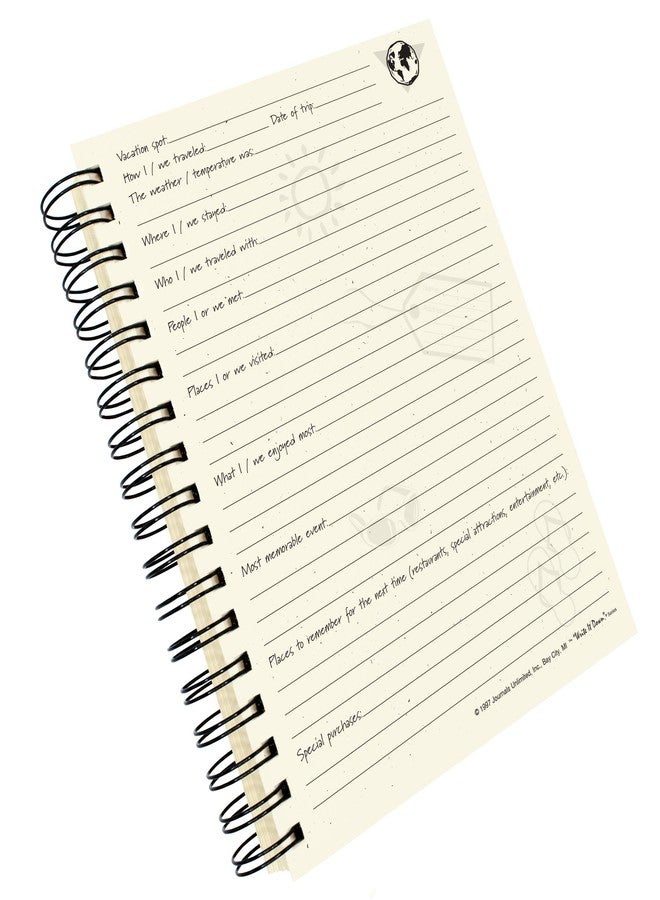 Write it Down series by Journals Unlimited, Guided Journal, Vacation, The Traveler's Journal, Full-size 7.5"x 9", Kraft Hard Cover, Made in USA - Image 4