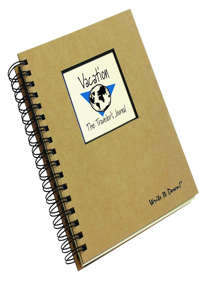 Write it Down series by Journals Unlimited, Guided Journal, Vacation, The Traveler's Journal, Full-size 7.5"x 9", Kraft Hard Cover, Made in USA - Image 3