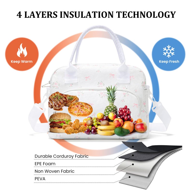 MEXS Insulated Lunch Bag for Women Men Large Reusable Lunch Box Adult Leakproof Portable Cooler Tote Bags for Work Picnic - Image 4