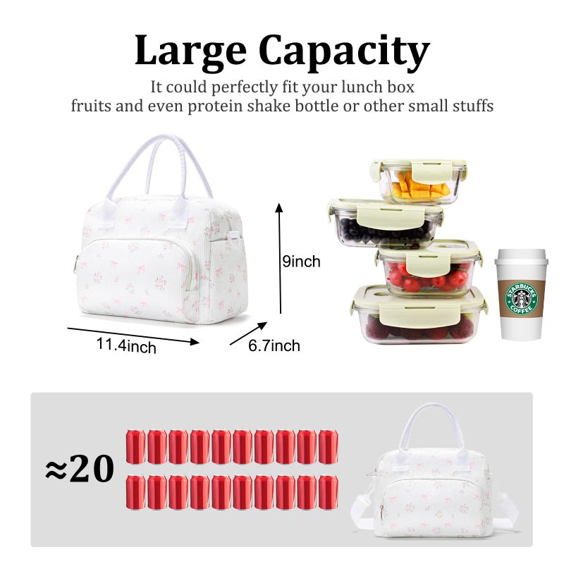 MEXS Insulated Lunch Bag for Women Men Large Reusable Lunch Box Adult Leakproof Portable Cooler Tote Bags for Work Picnic - Image 2