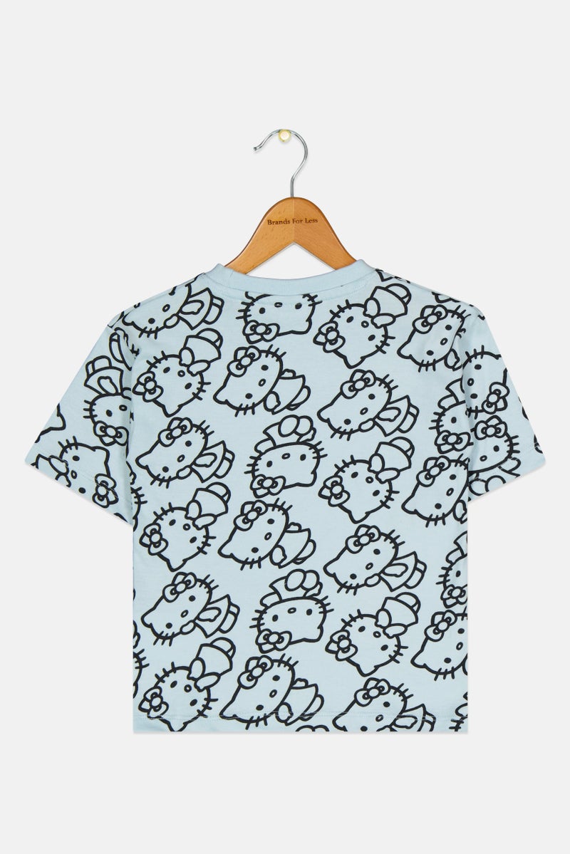 Hello Kitty Toddlers Girl Graphic Print Short Sleeve Top, Multicolor - Image 2