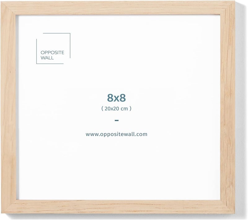 Opposite Wall حائط مقابل - مجموعة من 2 إلى 5 إطارات ص��ر مصنوعة من خشب البلوط الصلب بأبعاد 5x7 بوصة، مزودة بوسادة - إطارات للتعليق على الحائط أو للاستخدام على الطاولة - صور بأبعاد 4x6 مع وسادة، وصور بأبعاد 5x7 بدون وسادة - للمكتب، الغاليري، وديكور المنزل - Image 1