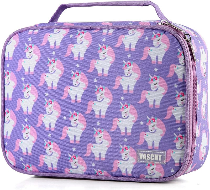 VASCHY Large Pencil Case, Art Color Pencils Pouch with Detachable Layers Multiple Zip Pockets for School Office Stationary Organization Purple Unicorn - Image 1