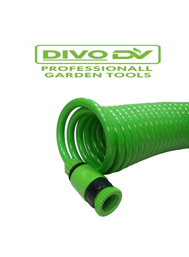DIVO Garden Coil Hose 15M with Multi-Function Spray Gun – Model DVO714-94 - Image 3