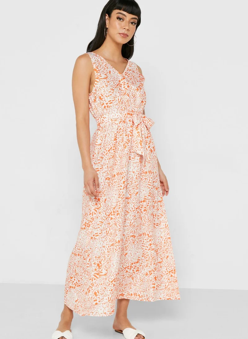 ELLA Printed Dress With Belt