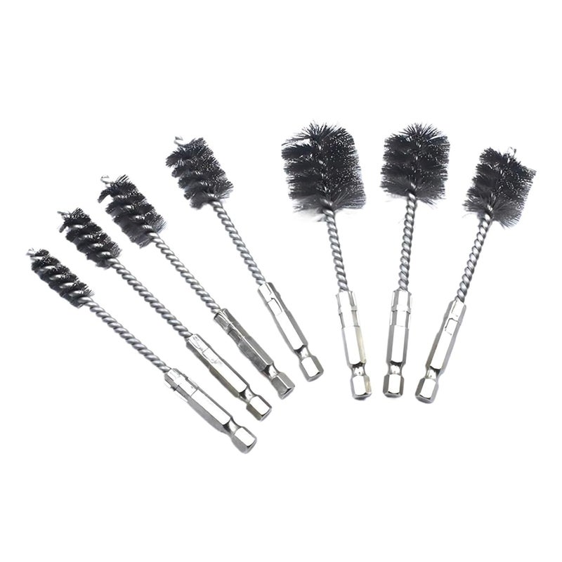 Wire Tube Brushes Wire Brush Drill Bore Cleaning 1/4 Inch Hex Shank Power Impact Driver(Cutting End 15mm) - Image 4