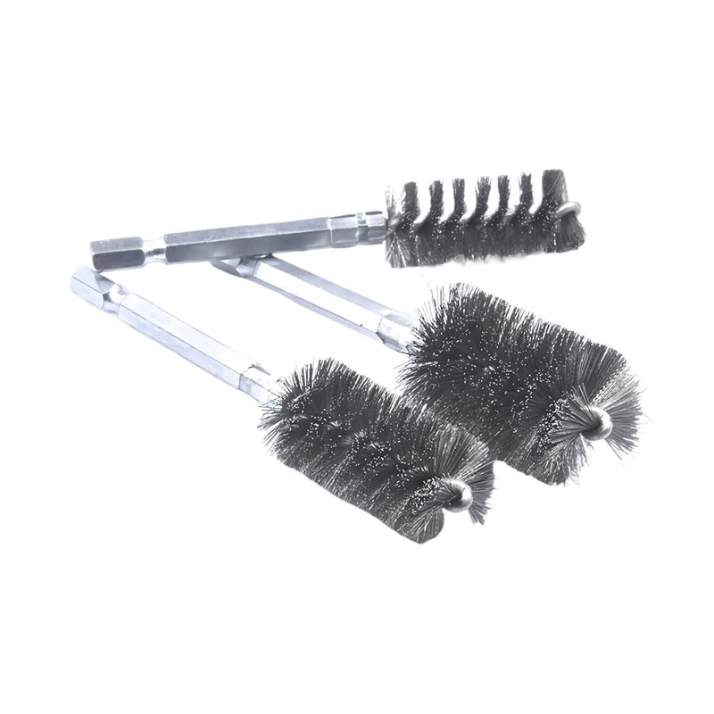 Wire Tube Brushes Wire Brush Drill Bore Cleaning 1/4 Inch Hex Shank Power Impact Driver(Cutting End 15mm) - Image 5