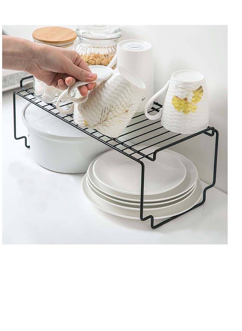 Generic Kitchen Shelf & Organizer Set – Dual-Sized Durable Metal Larger size (39×19×14 cm), Smaller size (27×19×14 cm) in Trendy Black X  - Image 1