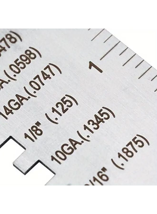 مقياس سمك اللحام من الفولاذ المقاوم للصدأ، أداة فحص حجم صفائح وأسلاك المعدن، قطعة واحدة - Image 4