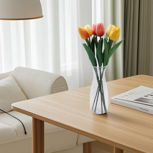 DISWALE 18 Pcs Plastic Bud Vases Bulk, Small Clear Flower Containers, Shatterproof Crystal Bud Vases for Centerpieces, Wedding, Home Table Decorations, Formal Dinners - Image 5