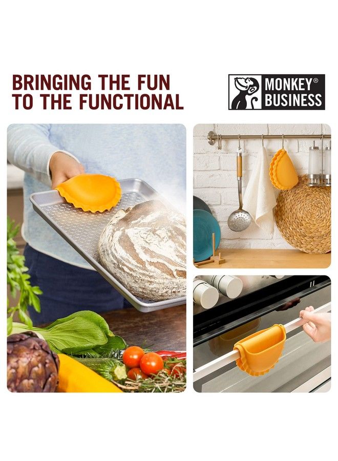 Monkey Business Fun Mezzeluneshaped Silicone Hot Tray Holder/Oven Grip From A Series Of Pastainspired Kitchen Gadgets | Hot Dish Holder To Make Your Kitchen Safer |Original Kitchen Accessories |By Monkey Business  - Image 4