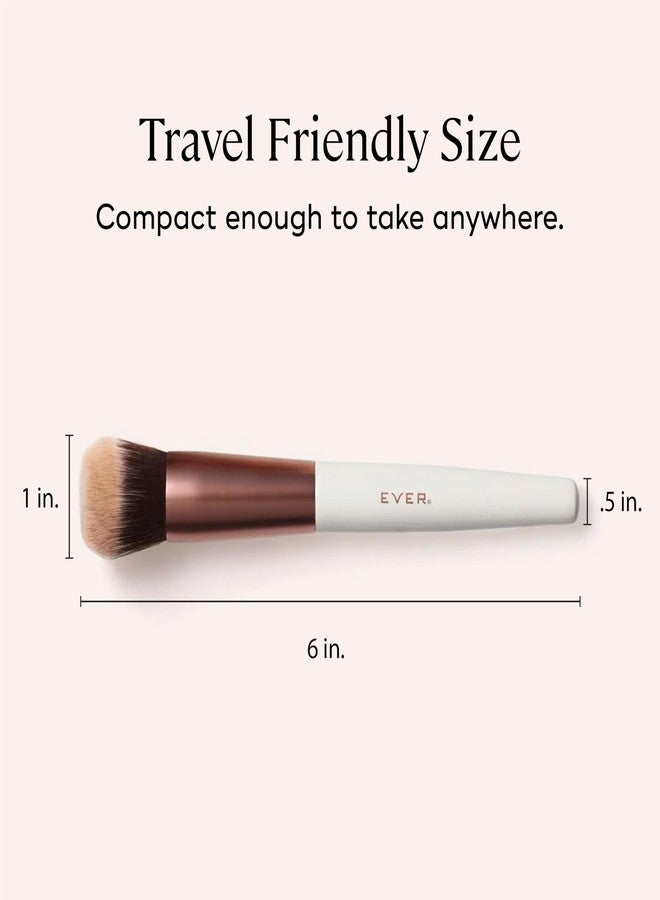 EVER Foundation Brush, Professional Face Makeup Brushes for Liquid and Powder Foundation, Contoured Foundation Brush, Vegan and Cruelty-Free - Image 5
