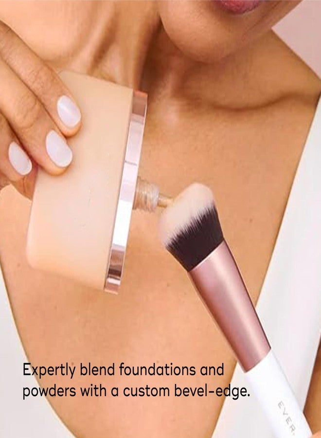 EVER Foundation Brush, Professional Face Makeup Brushes for Liquid and Powder Foundation, Contoured Foundation Brush, Vegan and Cruelty-Free - Image 4