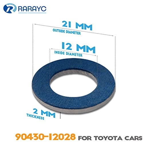 RARAYC (24Pcs) Oil Drain Plug Gaskets Replacement for Toyota Lexus Scion Crush Washer Seals Replaces# 9043012031 Aluminum - Image 3