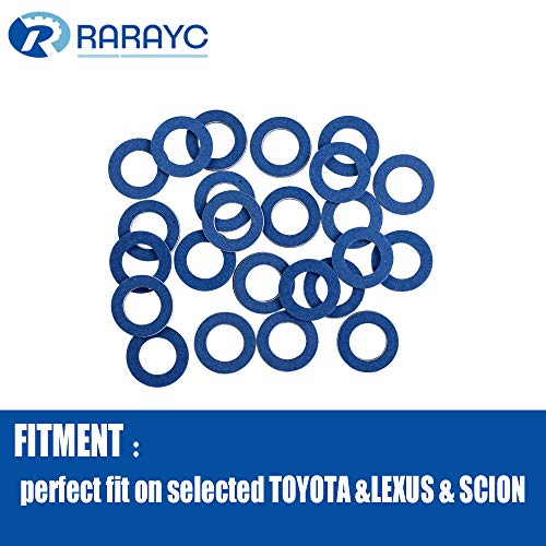 RARAYC (24Pcs) Oil Drain Plug Gaskets Replacement for Toyota Lexus Scion Crush Washer Seals Replaces# 9043012031 Aluminum - Image 5