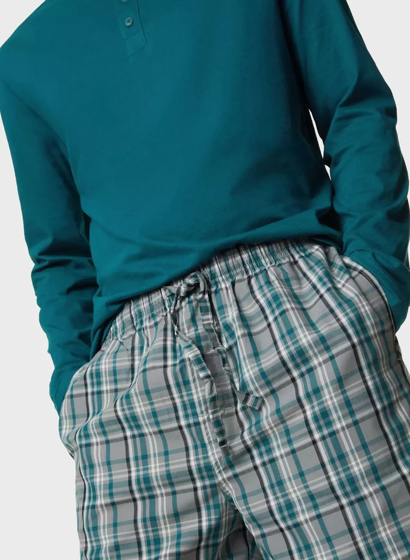 Marks & Spencer Checked Pyjama Set