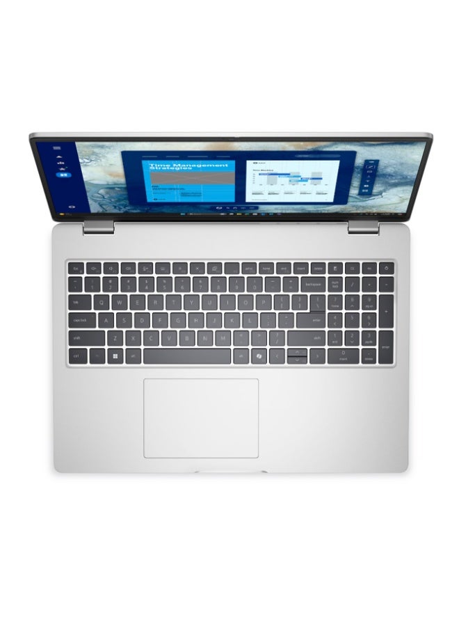 ديل Pro 16 PC16250 Laptop, Intel Core Ultra 7 255U, 8GB DDR5 RAM, 512GB SSD, 16 inch FHD plus Display, FHD IR Camera, Fingerprint Reader, Backlit Keyboard, WiFi plus Bluetooth, Ubuntu, 3 Year Pro Support English/Arabic Silver - Image 2