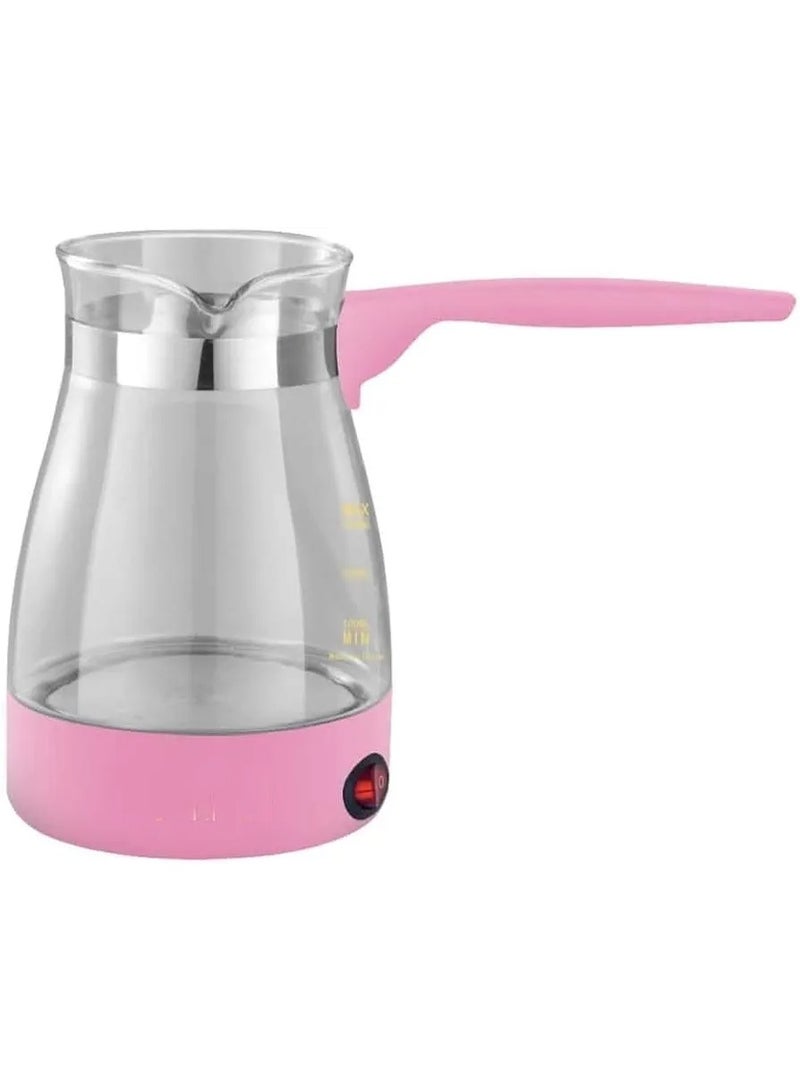 كنكة قهوه وغلاية مياه صغيره قاعده ستانلس من الداخل و دورق زجاج حراري الالوان متعدده - Image 2