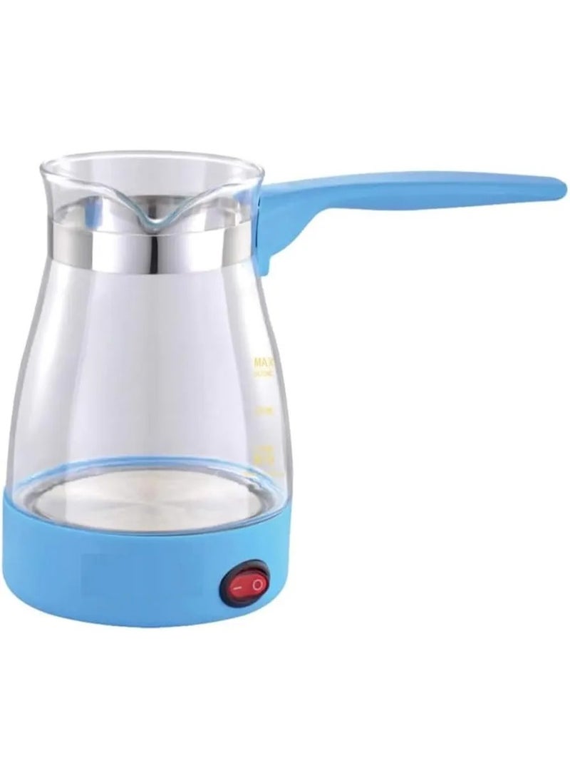 كنكة قهوه وغلاية مياه صغيره قاعده ستانلس من الداخل و دورق زجاج حراري الالوان متعدده - Image 4