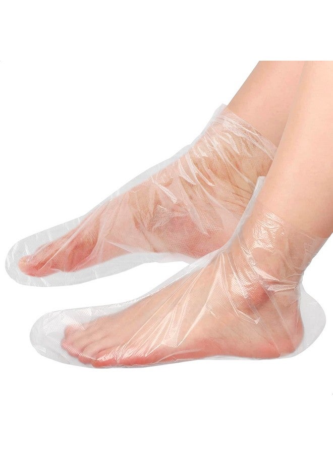 KETAR 200Pcs Disposable Foot Covers for Feet Moisturizer Socks - Plastic Pedicure Foot Spa Liners Disposable Foot Socks Pedicure Lotion Socks for Dry Feet - Foot Mask Moisturizing Socks Cracked Heel Socks - Image 1