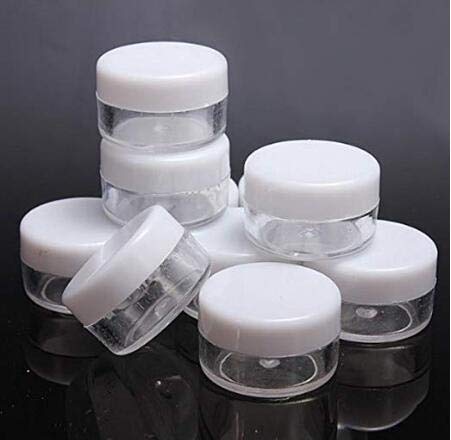 XINGZI 24PCS 15ml 0.5oz Refillable Clear Empty Plastic Cosmetic Containers Jars with White Plastic Screw Cap Lid for Lotions Creams Nail Powder Eye Shadow Plastic Storage Containers for Domestic Use - Image 5