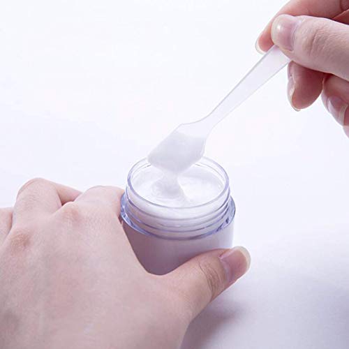 XINGZI 24PCS 15ml 0.5oz Refillable Clear Empty Plastic Cosmetic Containers Jars with White Plastic Screw Cap Lid for Lotions Creams Nail Powder Eye Shadow Plastic Storage Containers for Domestic Use - Image 3