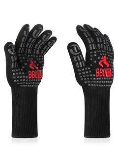 INKBIRD INKBIRD Grill Mitts BBQ Grill Gloves 800℃ Extreme Heat Resistant Grilling Gloves Non-Slip Silicone Insulated for Cooking Baking Grill Welding Smoker  - Image 1
