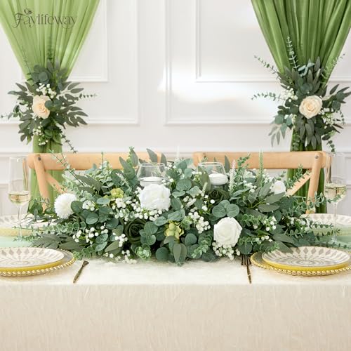Faylifeway 150Pcs 5 Kind Mixed Greenery Eucalyptus Stems Bulk for Wedding Decor Babies Breath Flowers Artificial Greenery for Centerpieces DIY Bouquets Vases Table Home Decor - Image 3