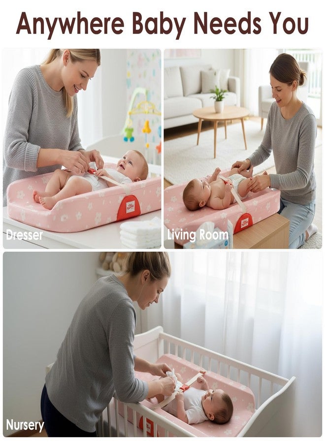 Tiny Marvels Baby Changing Pad with Cover, Waterproof Diaper Changing Pad with Non-Slip Base, Soft Contoured Changing Pad for Dresser, Nursery & Travel - Image 3