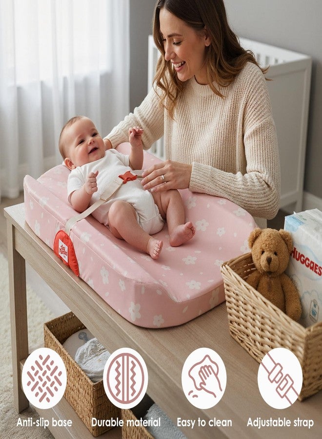 Tiny Marvels Baby Changing Pad with Cover, Waterproof Diaper Changing Pad with Non-Slip Base, Soft Contoured Changing Pad for Dresser, Nursery & Travel - Image 2