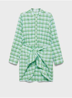 MANGO Check Bow Dress  - Image 5
