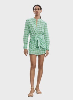 MANGO Check Bow Dress  - Image 4