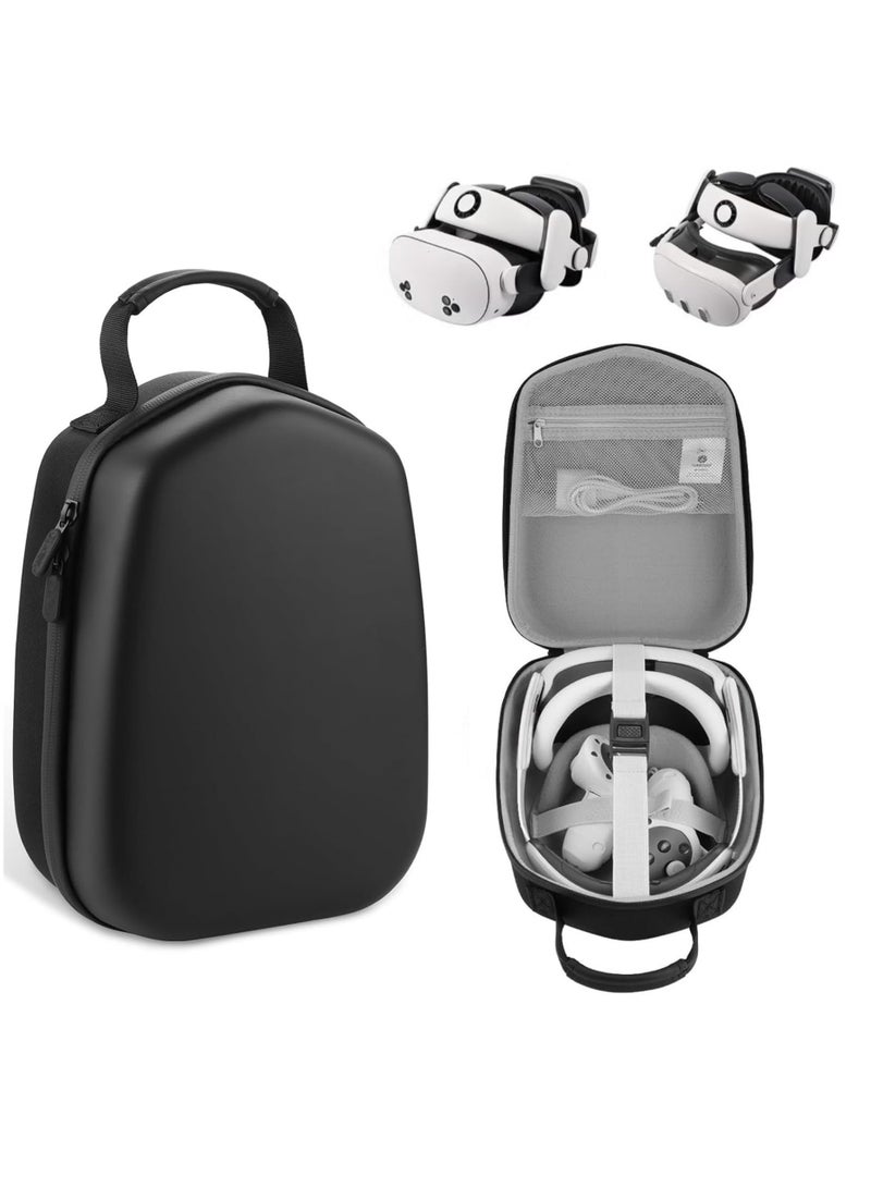 Carrying Case for Meta Quest 3S/ Quest 3, Elite Strap VR Gaming Headset Bag, Portable Travel Case for Touch Controllers and Accessories - Image 1