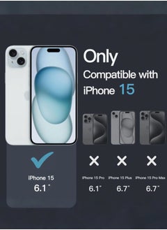 ZORIK Case For Iphone 15 6.1 Inch Non Yellowing Shockproof Phone Bumper Cover Anti Scratch Clear Back Clear  - Image 2