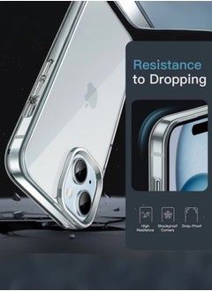 ZORIK Case For Iphone 15 6.1 Inch Non Yellowing Shockproof Phone Bumper Cover Anti Scratch Clear Back Clear  - Image 5