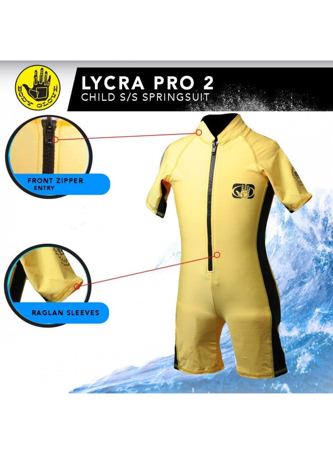 Body Glove Body Glove Pro 2 Lycra Childs Springsuit (Yellow/Black, Medium)  - Image 3