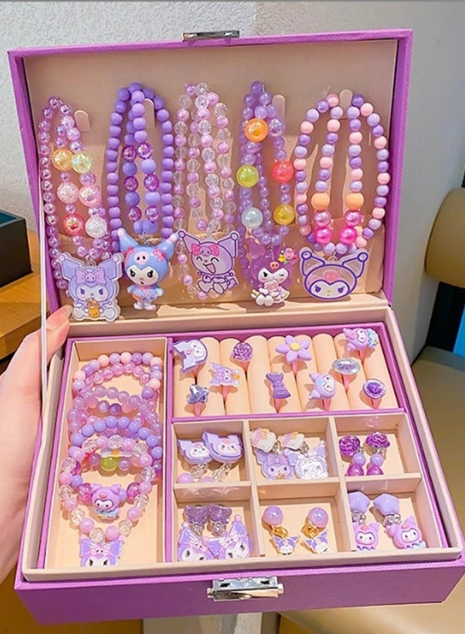 32 Pieces Charm Bracelet Making Kit for Girls, Charm Bracelets Jewelry Making Kit with Beads Bracelets Charms Necklace DIY Crafts Gifts Set for Teen Girls Kids Age 8-12（ SSTZ-KLM1) - Image 1