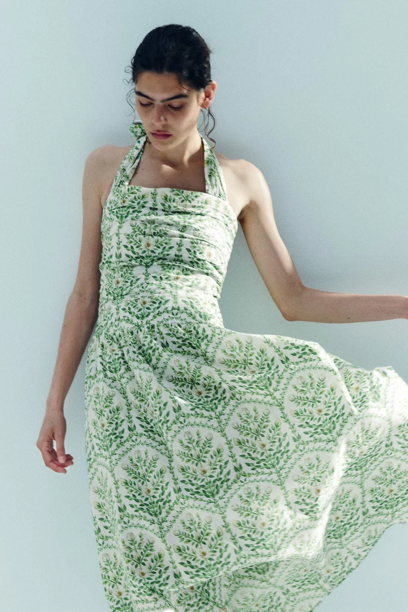 H&M Poplin halterneck dress