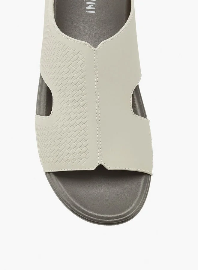 DUCHINI CREAM Men's Textured Slip-On Arabic Sandals Ramadan Collection for Men | Best Price UAE