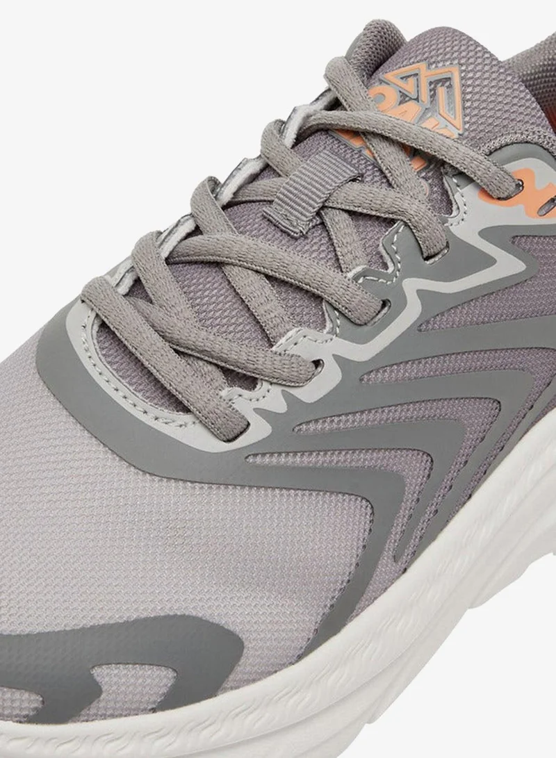 Oaklan by Shoexpress GREY Women's Pull Tab Detail Lace-Up Sports Shoes for Women | Best Price UAE