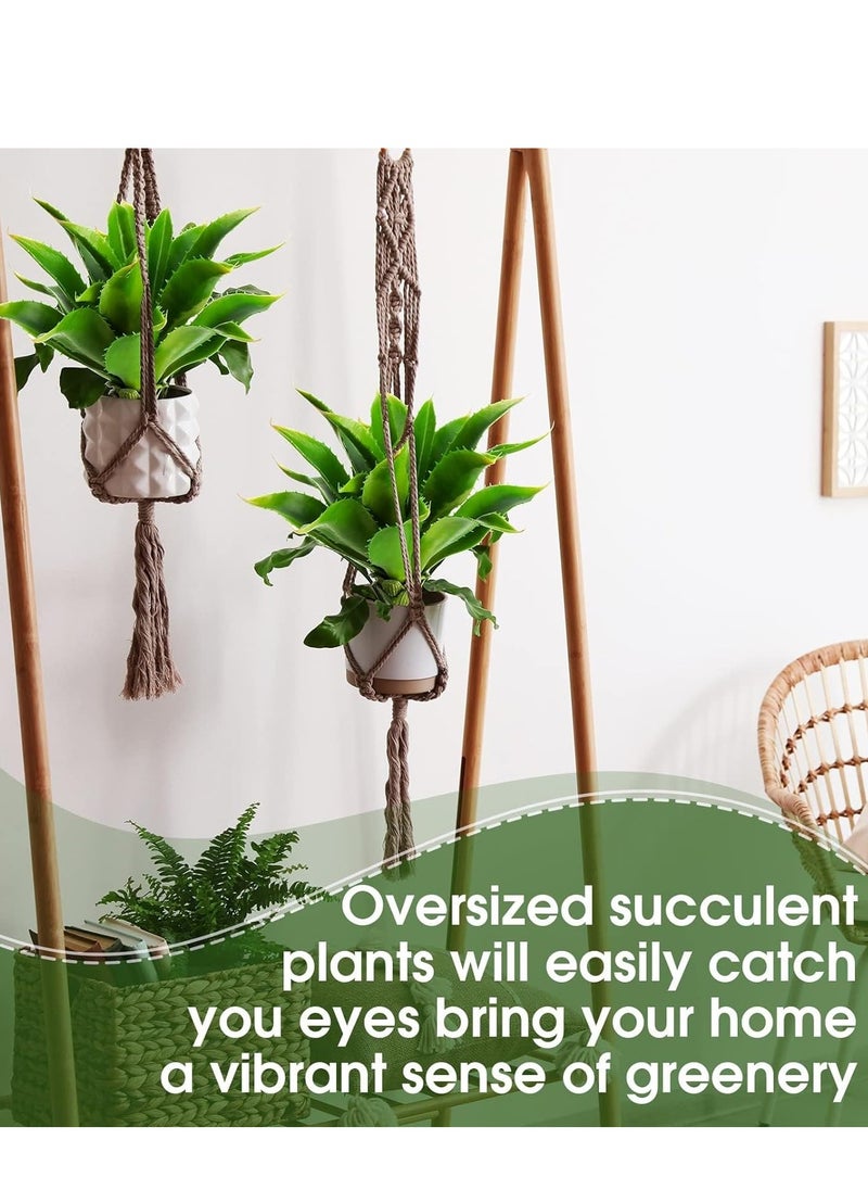 Generic 4 Pcs Artificial Succulents Plants Large Fake Faux Unpotted Leaves Realistic Aloe Plant DIY Crafting Greenery Indoor Decor for Home Wedding Party Wall Festival Office  - Image 4