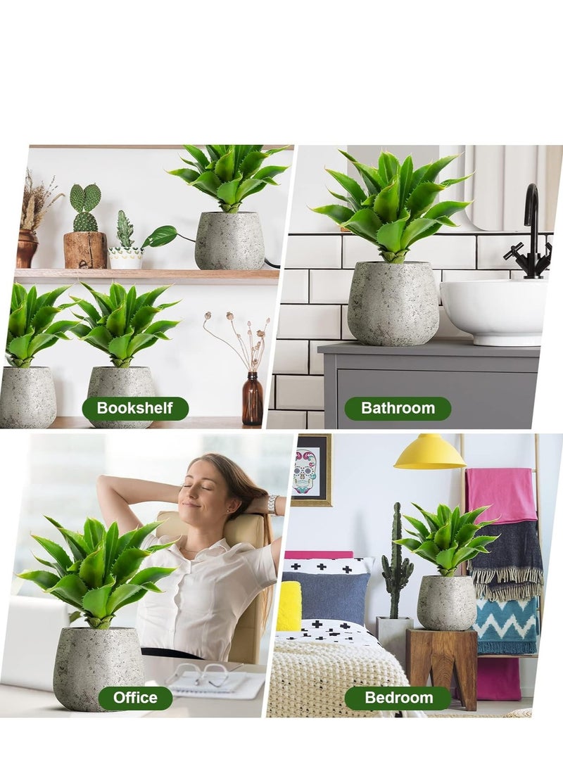 Generic 4 Pcs Artificial Succulents Plants Large Fake Faux Unpotted Leaves Realistic Aloe Plant DIY Crafting Greenery Indoor Decor for Home Wedding Party Wall Festival Office  - Image 3