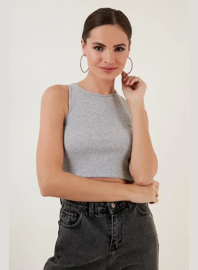 ليلا ليلا قميص داخلي نسائي قطن % مضلع قصير جداً محبوك