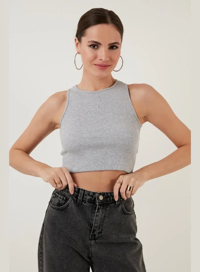 Lela Lela 100% Cotton Ribbed Super Crop Knitted Undershirt Women's Undershirt 5864215