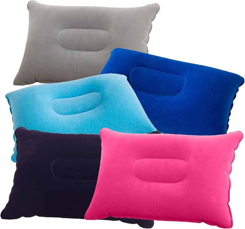 فيجكو VEGCOO عبوة من 5 قطع Inflatable وسادة, Multipack of Blow Up Pillows 22 * 34cm, Inflatable Pillows Compact Light Water Resistant, Perfect for Travel, Camping, Outdoors, Fishing, Beach - Image 1
