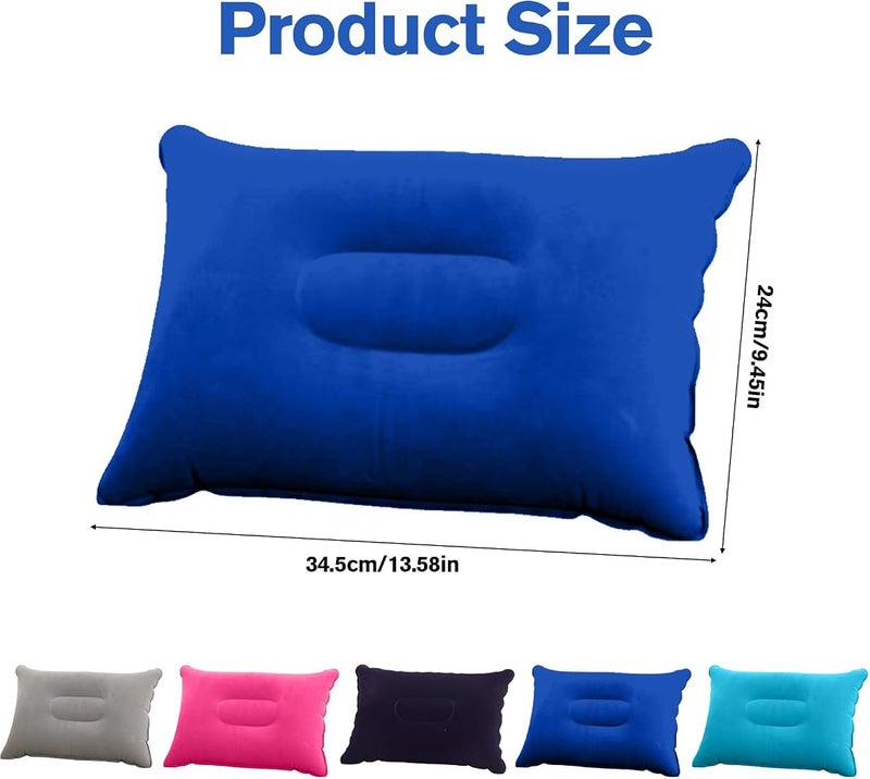 فيجكو VEGCOO عبوة من 5 قطع Inflatable وسادة, Multipack of Blow Up Pillows 22 * 34cm, Inflatable Pillows Compact Light Water Resistant, Perfect for Travel, Camping, Outdoors, Fishing, Beach - Image 2