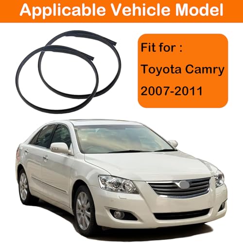 MIYIMORE 2Pcs Roof Drip Molding Weatherstrip Fit for Toyota Camry 2007-2011, Left & Right Side Roof Trim Seal Kit Replace 75555-06030 75556-06030 - Image 2