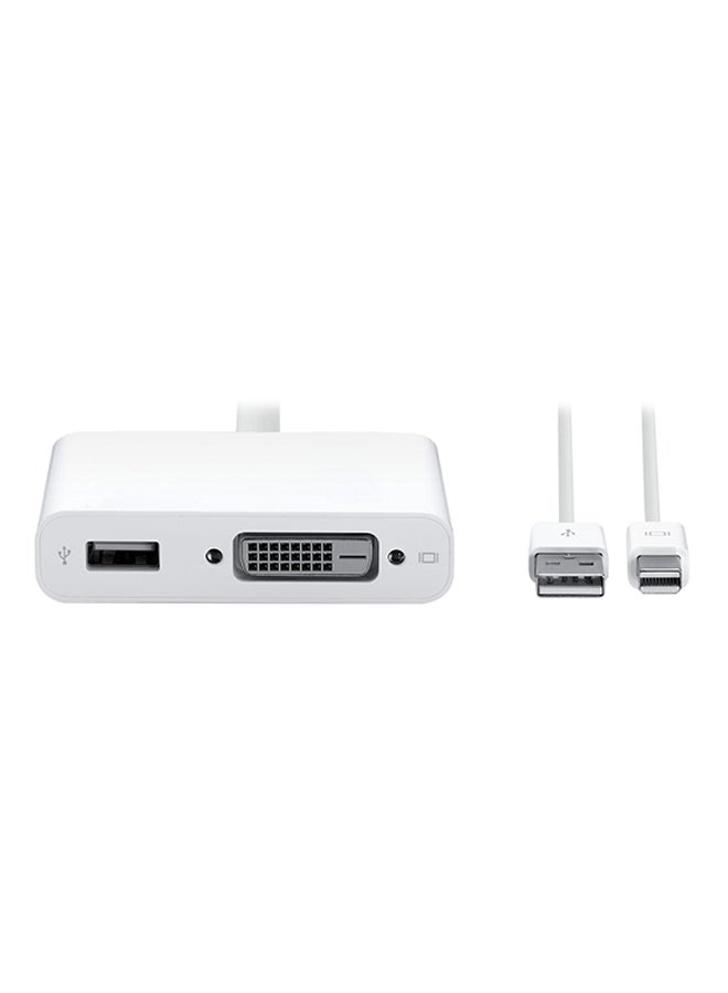 ابل  مهايئ Mini DisplayPort إلى Dual-Link DVI أبيض - Image 1