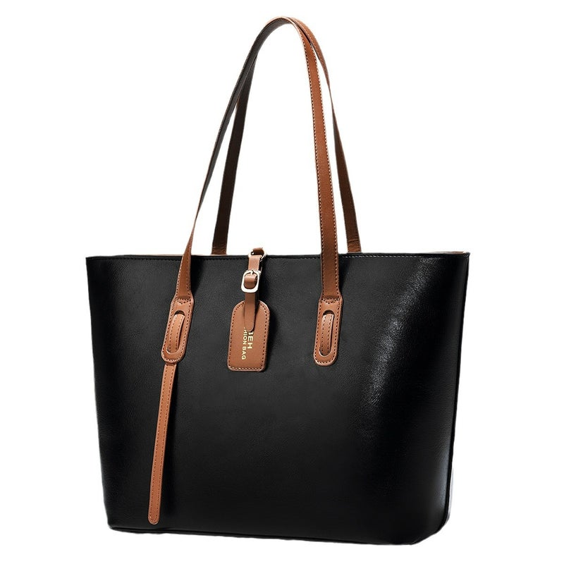 PU Leather Grain Tote Shoulder Bag - Image 5