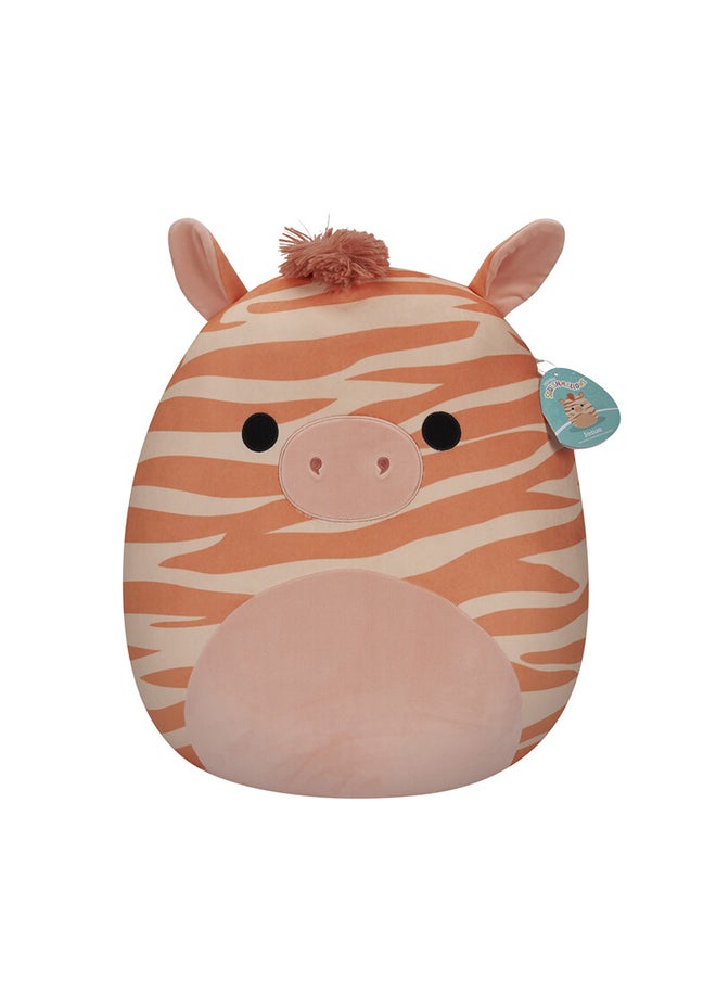 Squishmallows Large Plush 14 inch Josue Peach Zebra Officially Licensed Kellytoy Plush Toy Colorful Soft Gift for Kids Girls & Boys Washable Squishy Stuff Toy Multicolor All Age  - Image 1